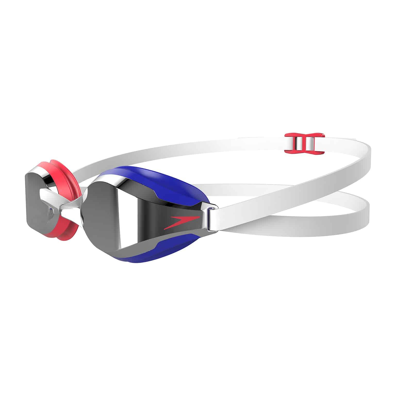 Occhialini da nuoto Speedo Fastskin Speedsocket 2 Mirror Bianco/Rosso 4/4