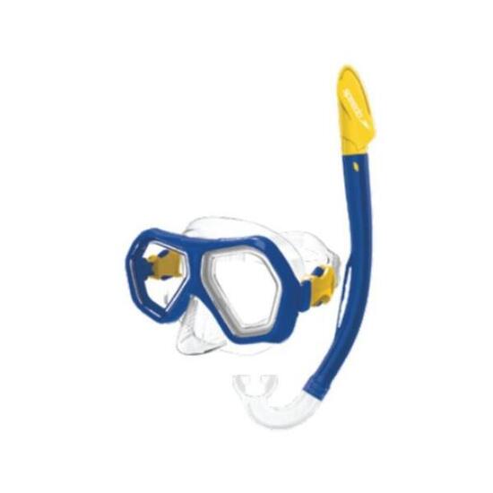 Speedo Junior Schnorchel-Set Dual Lenses Blau/Gelb