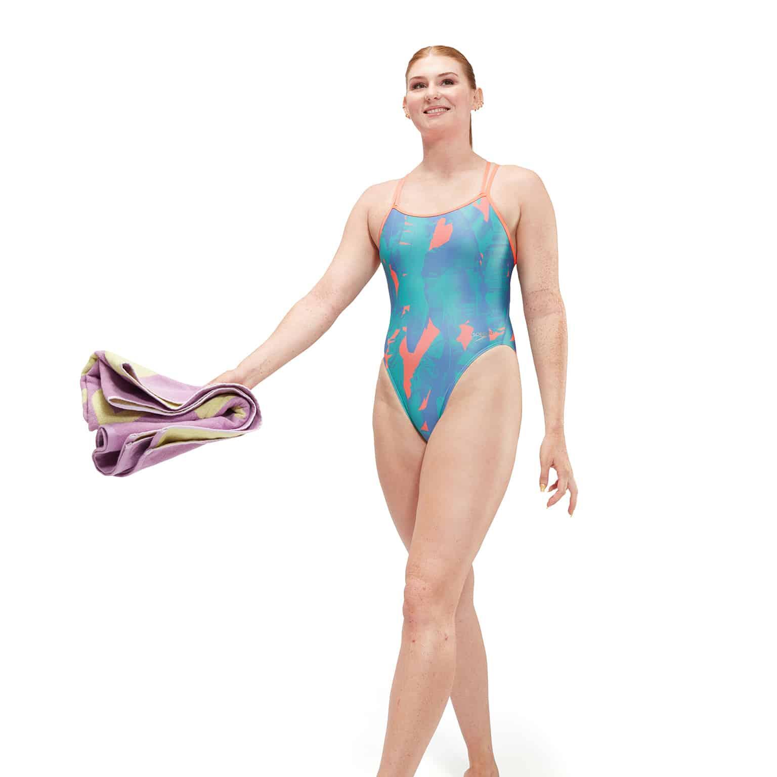 Costume Donna Speedo Allover Digital Starback Arctic Glass/Curious Blue/Disco 5/5