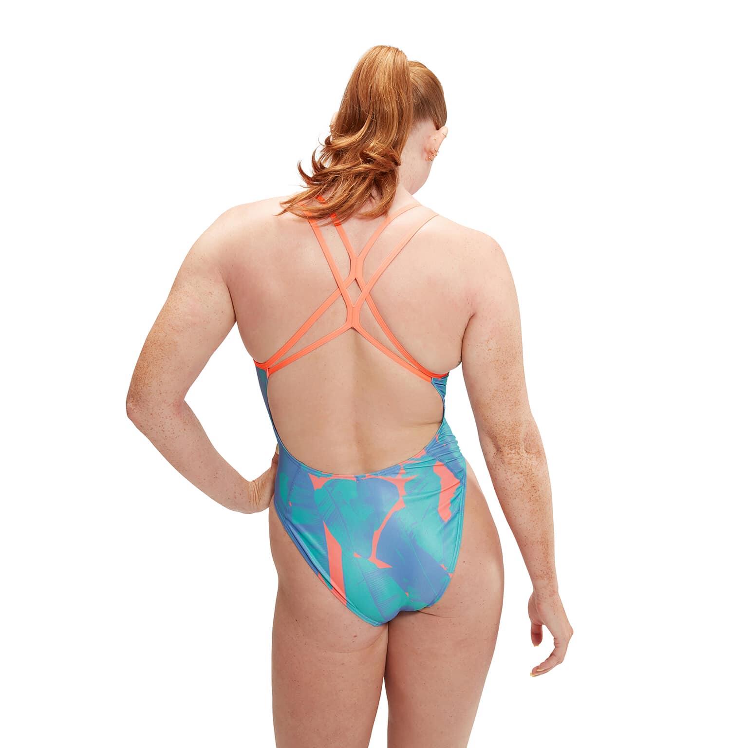 Costume Donna Speedo Allover Digital Starback Arctic Glass/Curious Blue/Disco 2/5