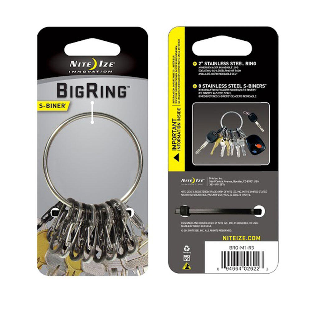 BigRing Porte-clés Pendentif Mousqueton Crochet Organisateur 4/4