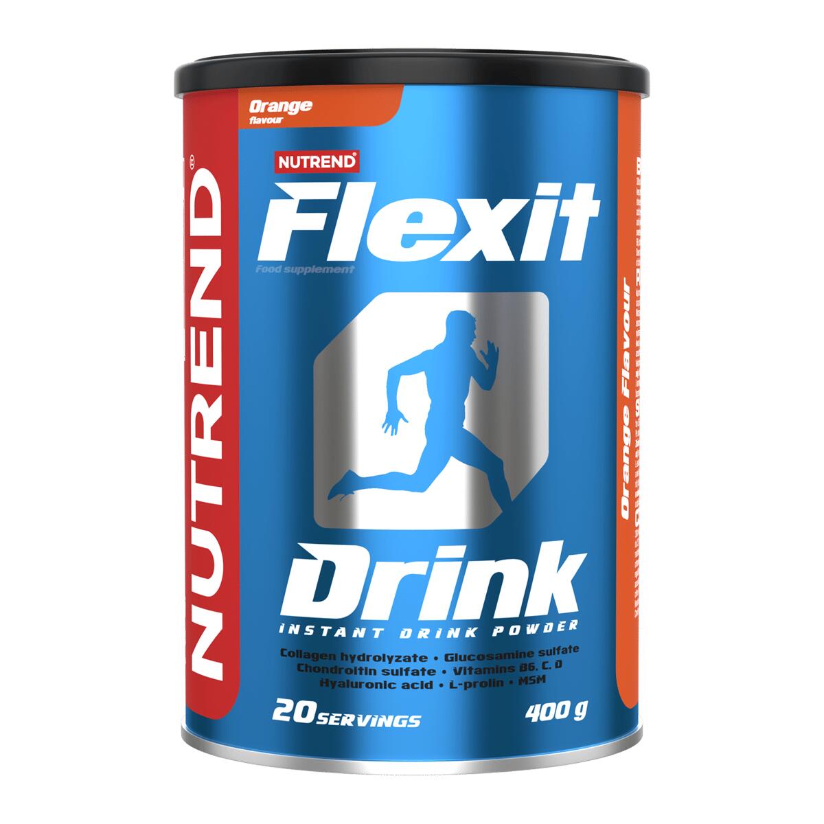 NUTREND Instantní nápoj pro péči o klouby FLEXIT DRINK, 400 g, pomeranč