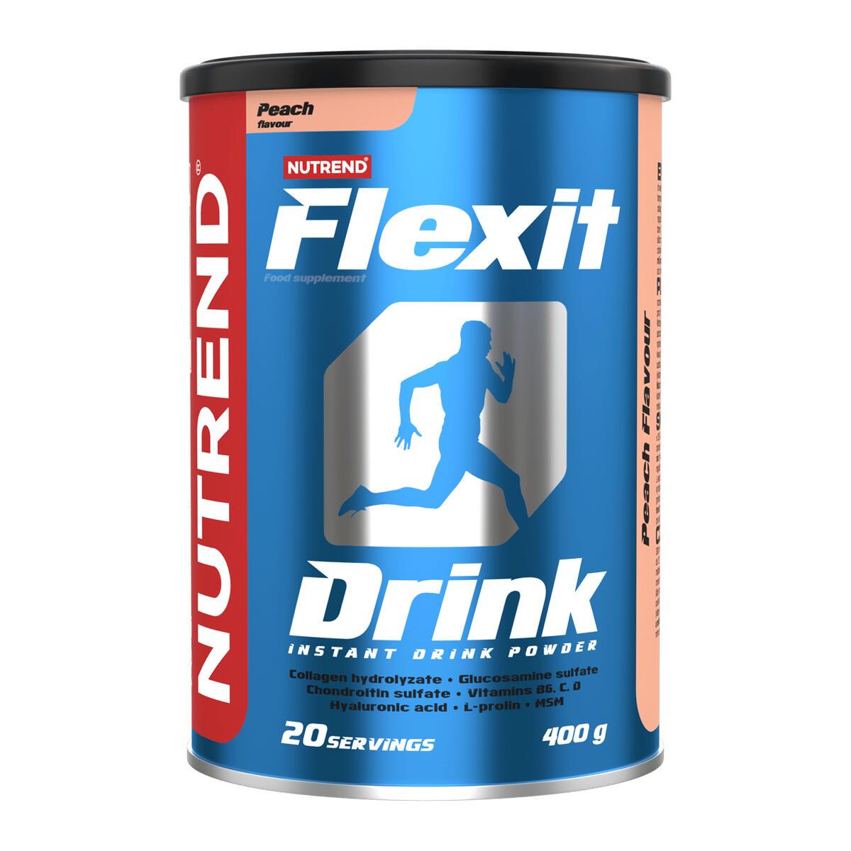 NUTREND Instantní nápoj pro péči o klouby FLEXIT DRINK, 400 g, broskev