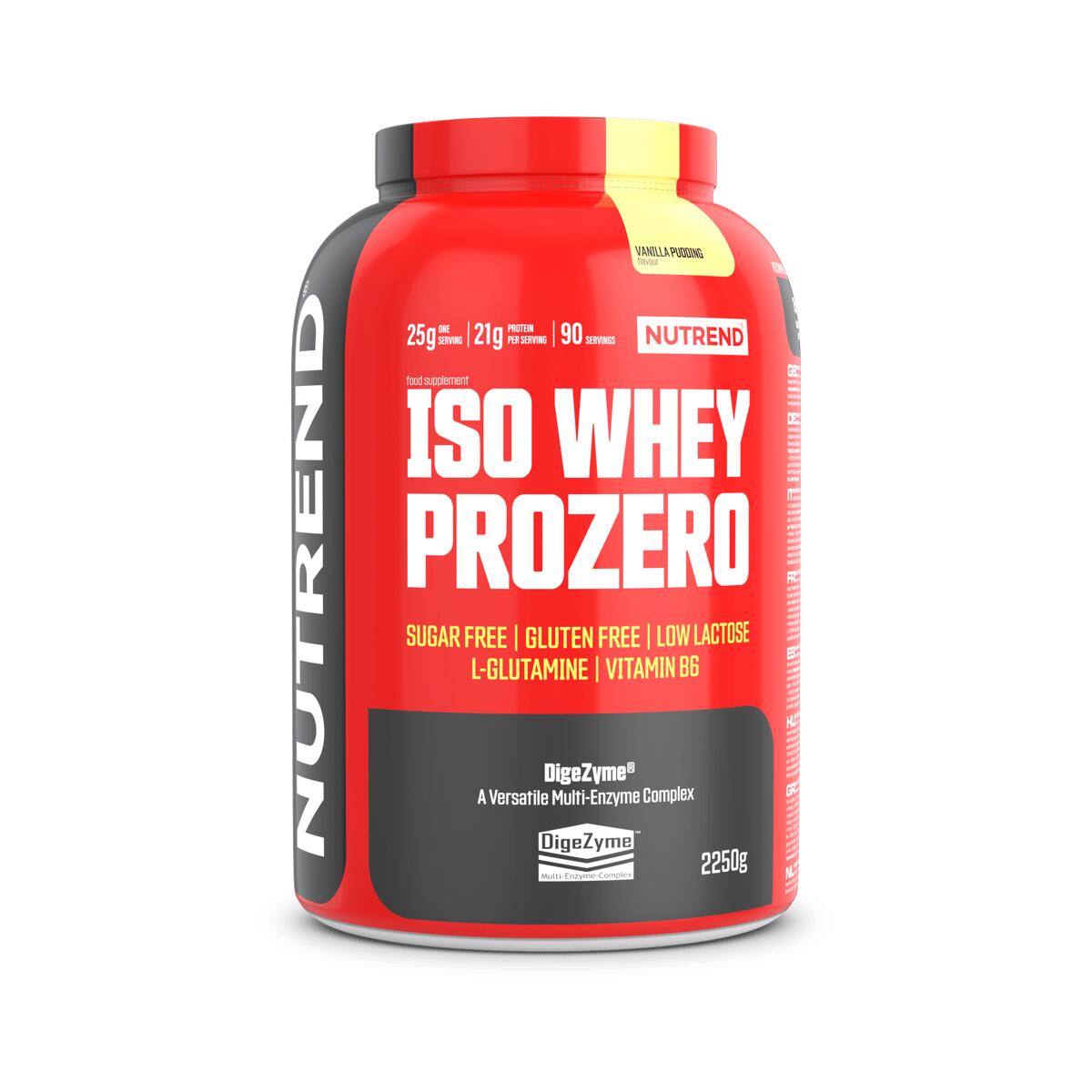 NUTREND Syrovátkový izolát ISO WHEY PROZERO, pudinková vanilka