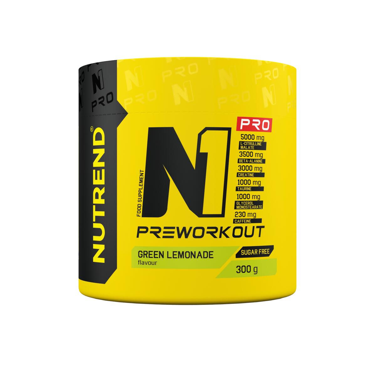 NUTREND Pre-workout N1 PRO, 300 g, green lemonade