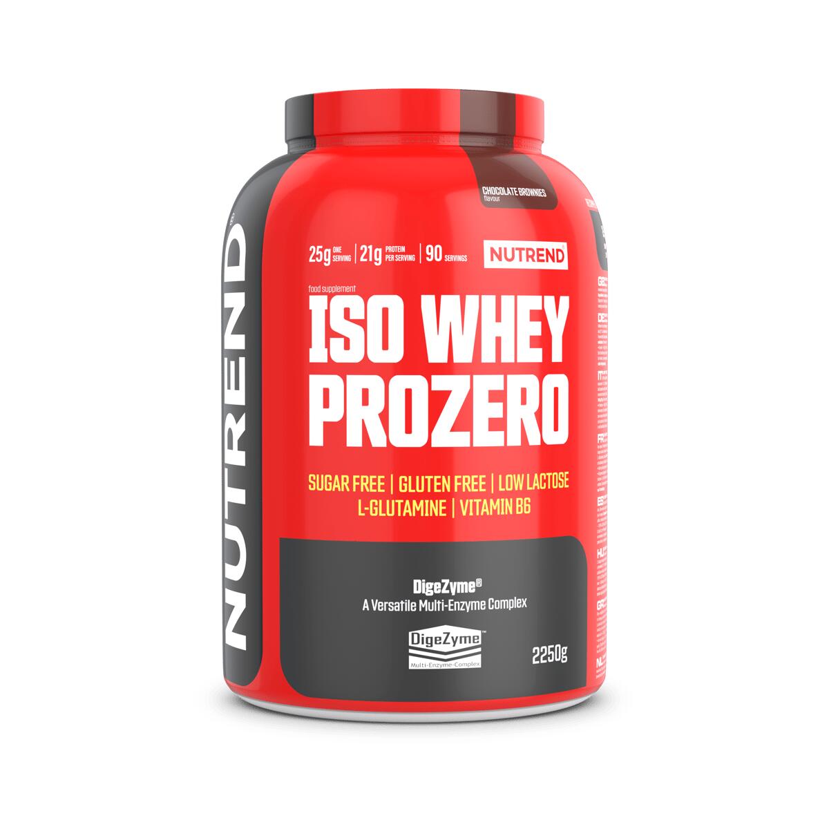 NUTREND Syrovátkový izolát ISO WHEY PROZERO, čokoládové brownies