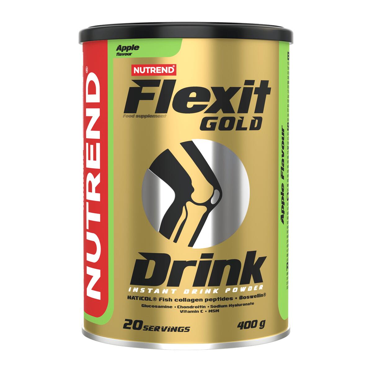 NUTREND Instantní nápoj pro péči o klouby FLEXIT GOLD DRINK, 400 g, jablko