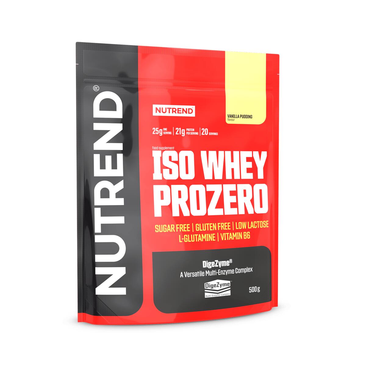 NUTREND Syrovátkový izolát ISO WHEY PROZERO, pudinková vanilka