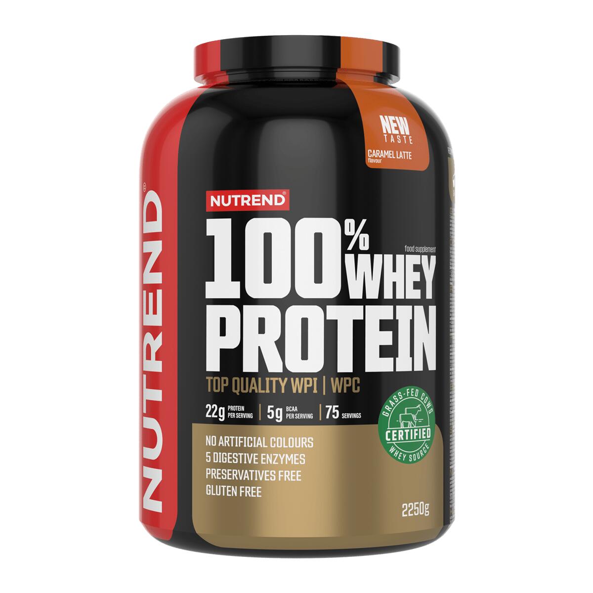 NUTREND Syrovátkový protein 100% WHEY PROTEIN, karamelové latté