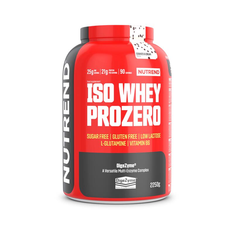 Nutrend ISO WHEY PROZERO, 2250 g, cookies & cream