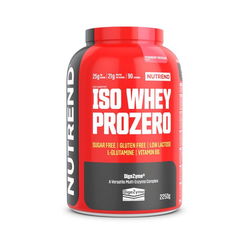 Syrovátkový izolát ISO WHEY PROZERO, jahodový cheesecake