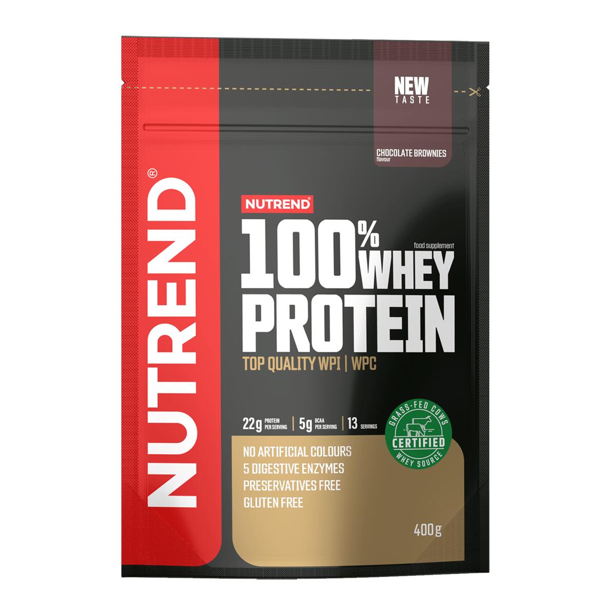 NUTREND Syrovátkový protein 100% WHEY PROTEIN, čokoládové brownies