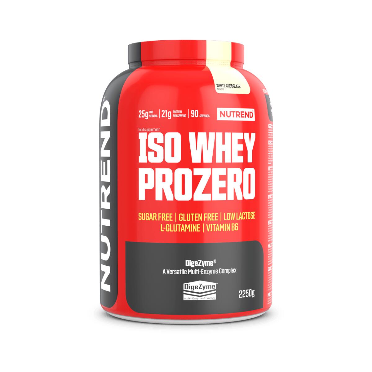 NUTREND Syrovátkový izolát ISO WHEY PROZERO, bílá čokoláda