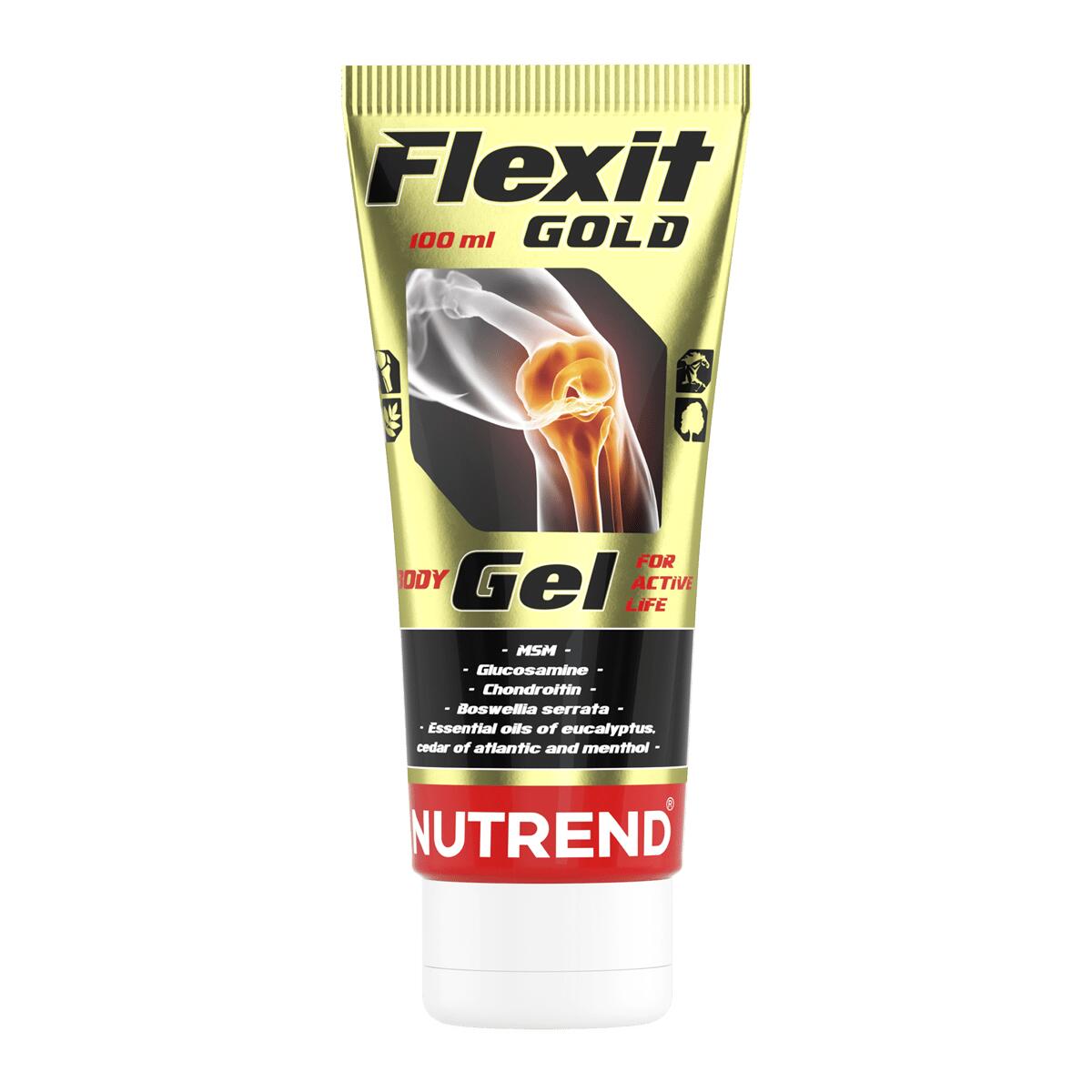 NUTREND Masážní gel FLEXIT GOLD GEL, 100 ml, kosmetický přípravek