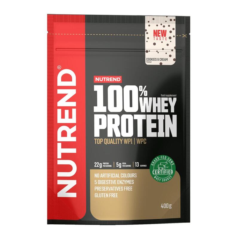 Nutrend 100% WHEY PROTEIN, 400 g, cookies & cream