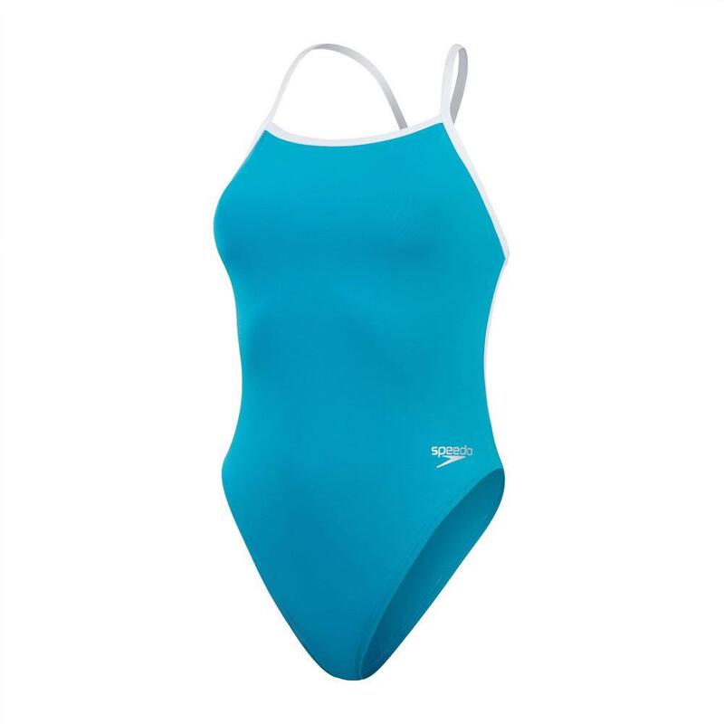 Speedo Womens Solid Vback Bolt/White