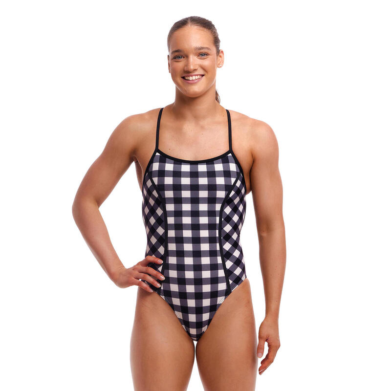 Funkita Vrouwen Badpak Bond Girl One Piece Check Deck