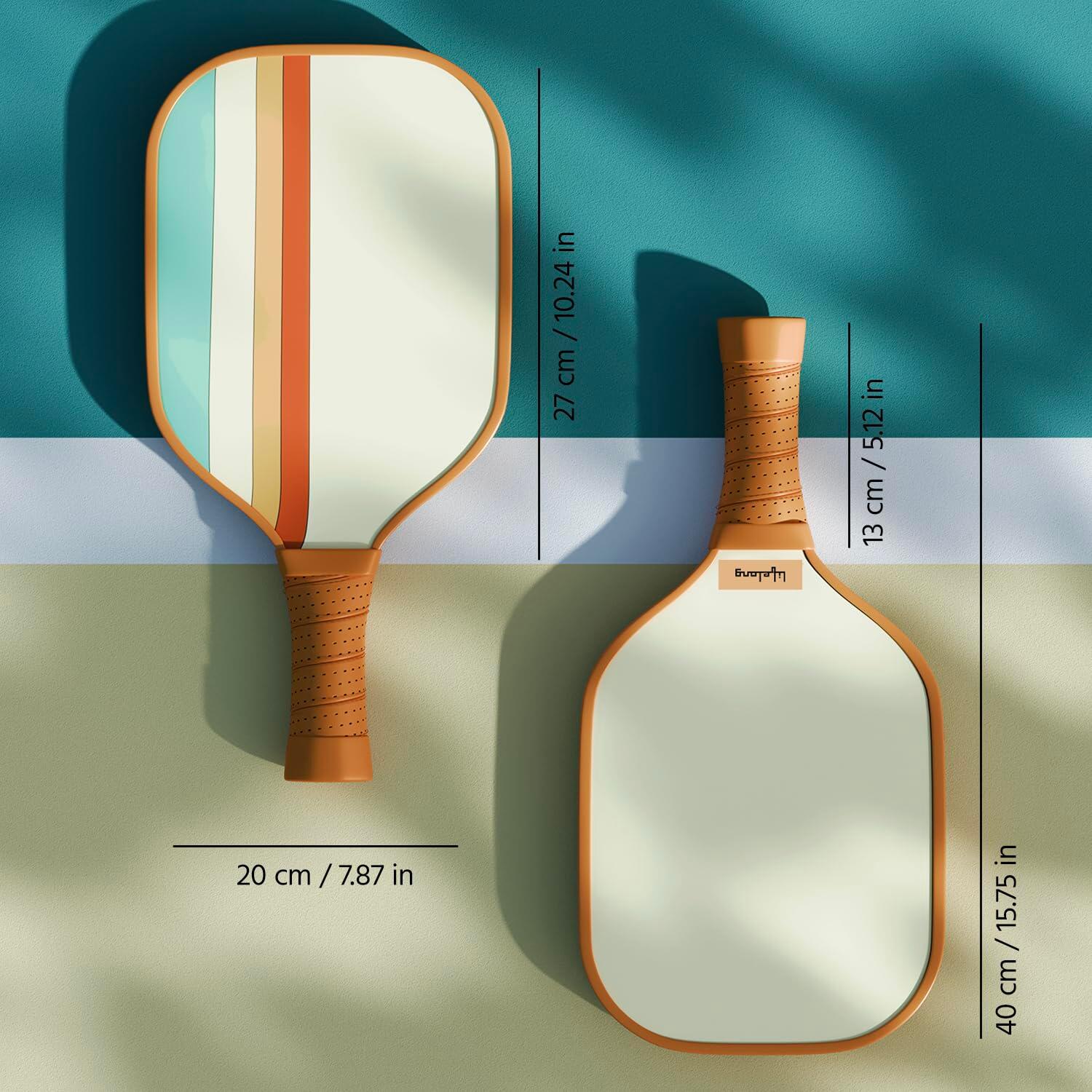 Lifelong Pickleball Paddle Set - Fiberglass Surface, 4 Pickleball Balls & Paddle Cover Bag