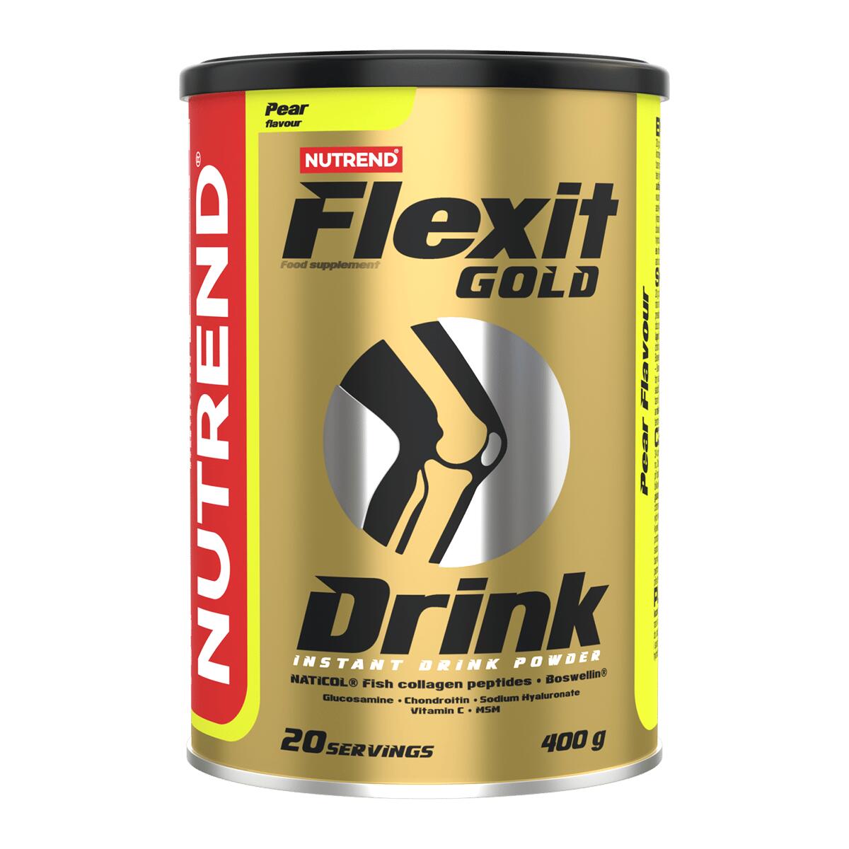 NUTREND Instantní nápoj pro péči o klouby FLEXIT GOLD DRINK, 400 g, hruška