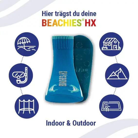 Chaussettes d'eau/Chaussettes de plage - Dauphin bleu 2/8