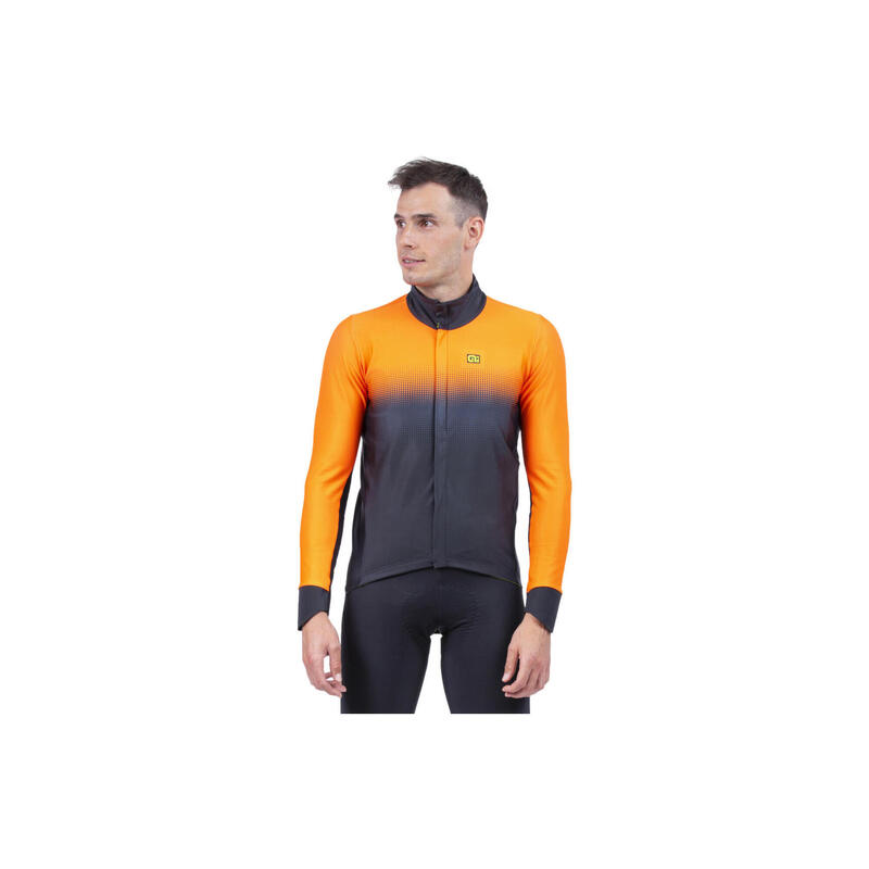 Alé Gradient Long Sleeve Jacket Black/Orange Fluo