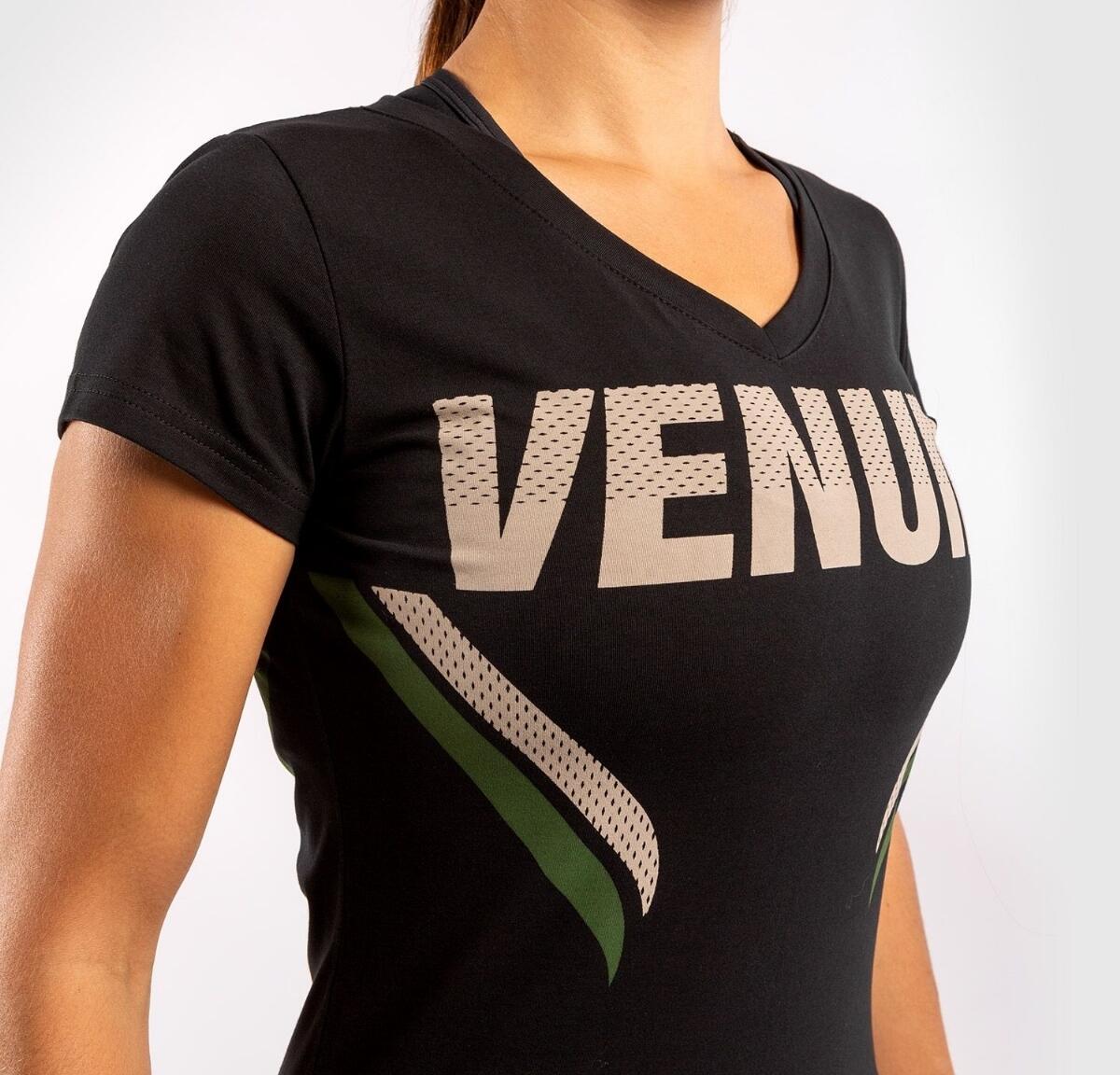 Venum ONE FC Impact T-shirt - for women - Black/Khaki 5/7