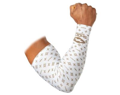 Shock Doctor Showtime Comp Arm Sleeve L Weiß/Gold Lux