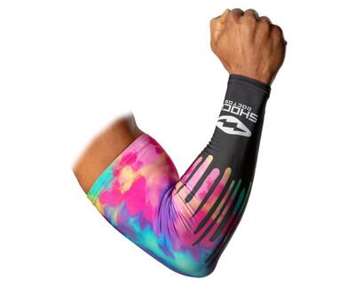 Shock Doctor Showtime Comp Arm Sleeve L Weiß/Gold Lux