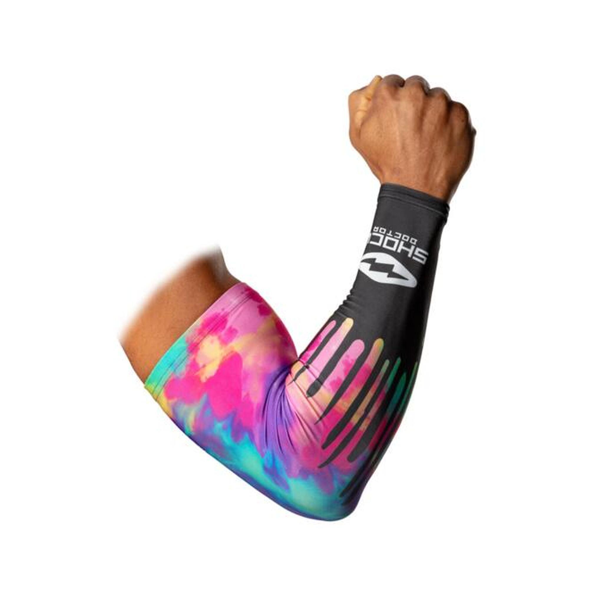 Shock Doctor Showtime Comp Arm Sleeve L Black Tie Dye Drip
