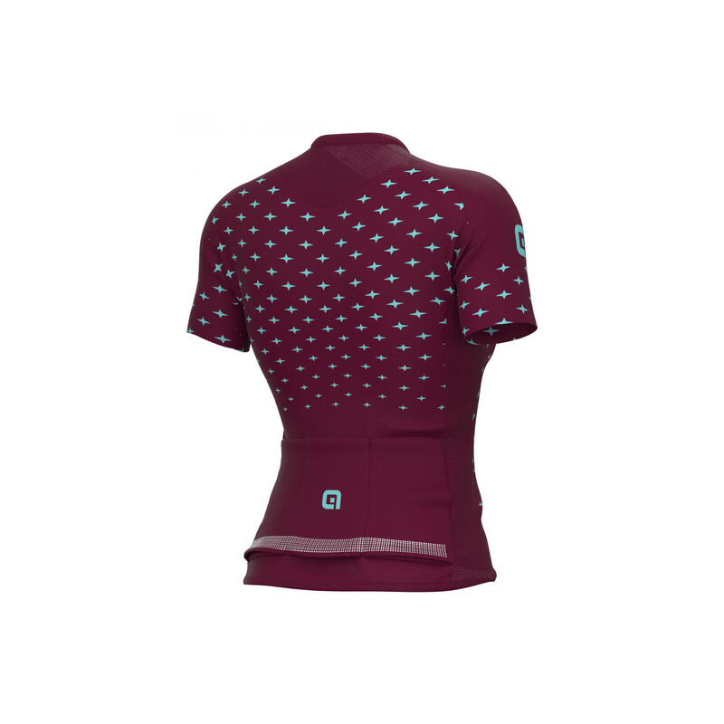 Alé Stars Burgundy/Turquoise Damestrui met korte mouwen