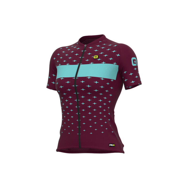 Alé Stars Burgundy/Turquoise Damestrui met korte mouwen