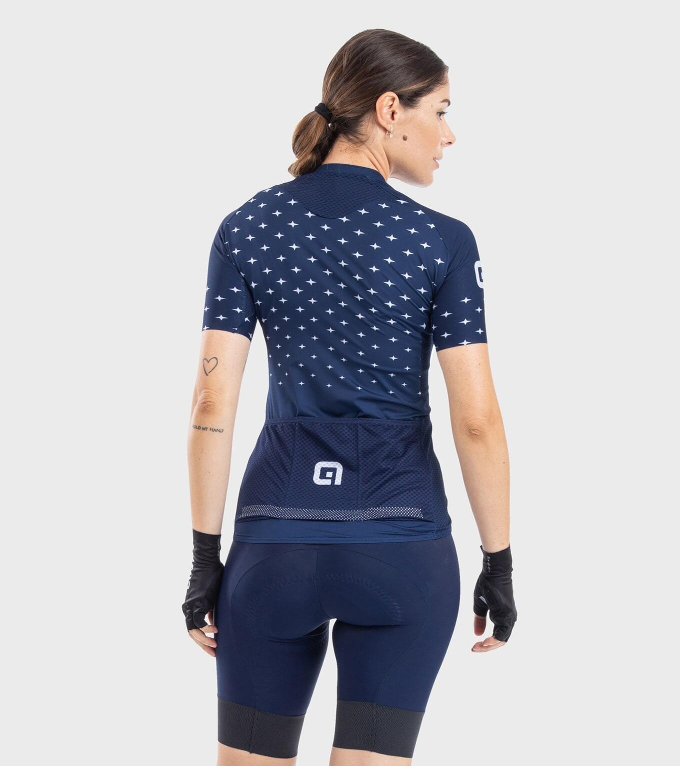 Maillot Manches Courtes Femme Alé Stars Navy Bleu/Blanc 4/7