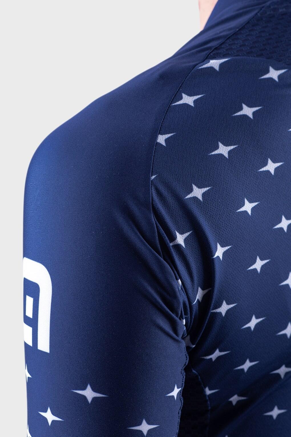 Maillot Manches Courtes Femme Alé Stars Navy Bleu/Blanc 6/7