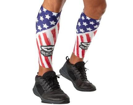 Shock Doctor Showtime Comp Calf Sleeve S Stars and Stripes American Football