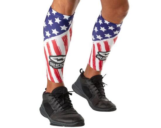 Shock Doctor Showtime Comp Calf Sleeve S Stars and Stripes American Football