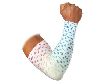 Shock Doctor Showtime Comp Arm Sleeve L Weiß/Gold Lux