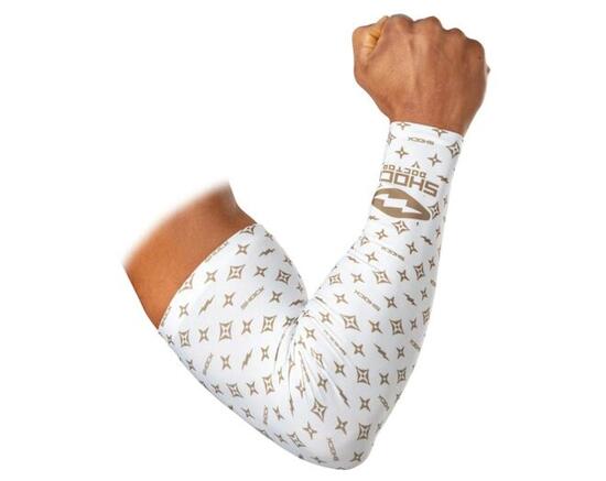 Shock Doctor Showtime Comp Arm Sleeve L White/Gold Lux