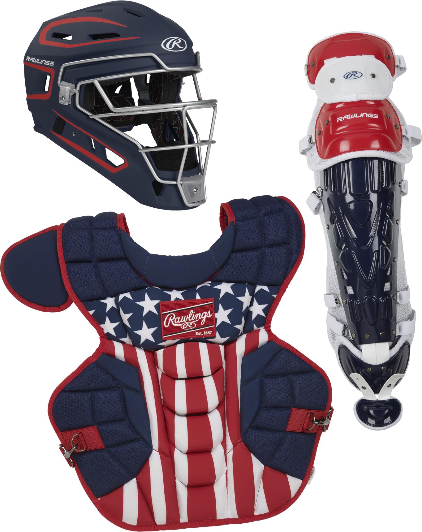 Rawlings CSV2A Velo 2.0 Adult Catcher's Set Farbe Navy/Weiß 5/5