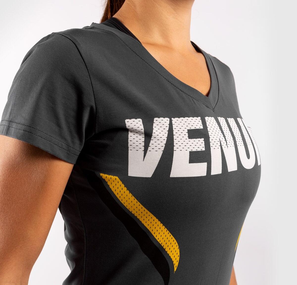Venum ONE FC Impact T-shirt - for women - Grey/Yellow 5/7