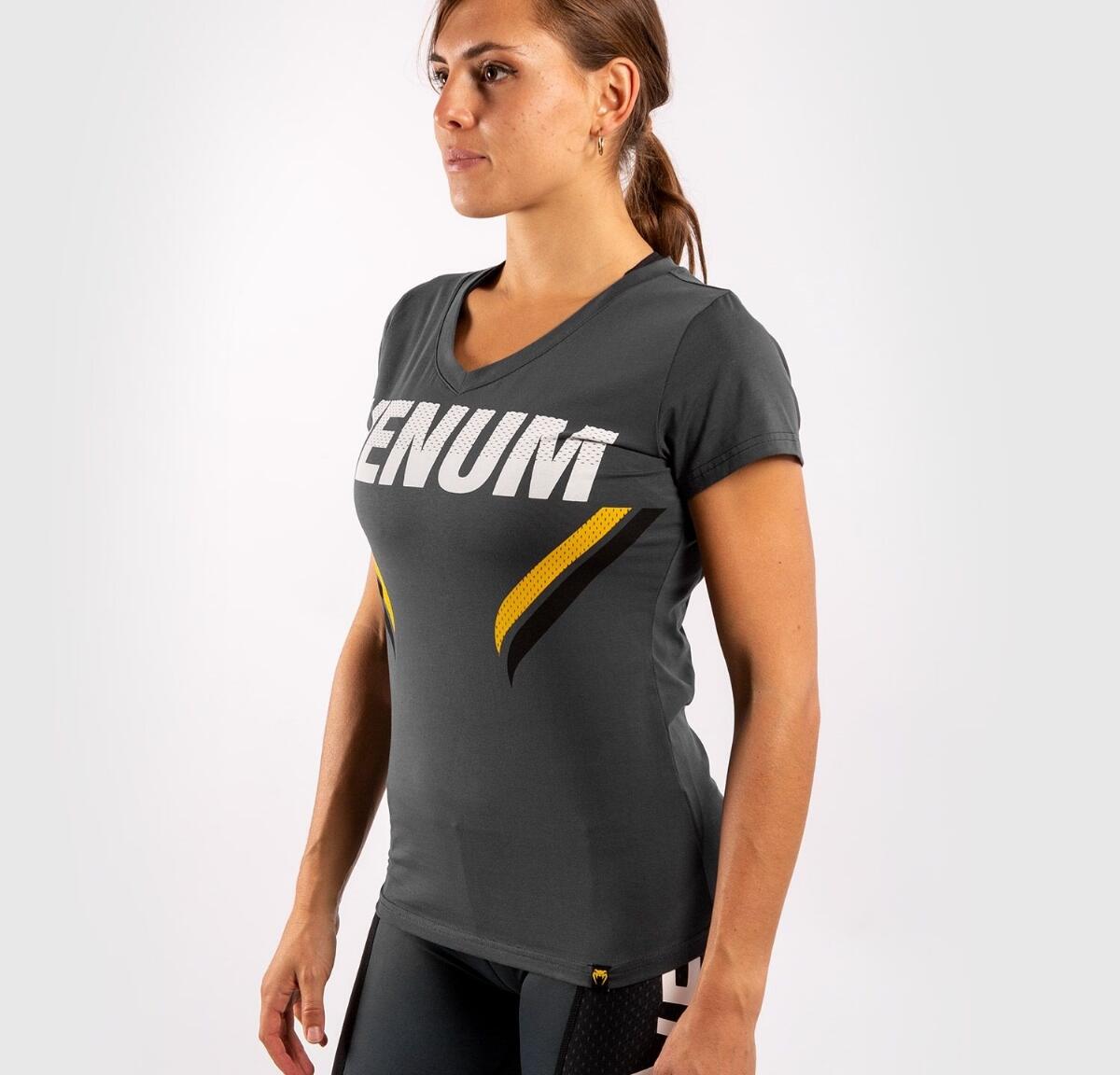Venum ONE FC Impact T-shirt - for women - Grey/Yellow 3/7