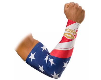 Shock Doctor Showtime Comp Arm Sleeve L Weiß/Gold Lux