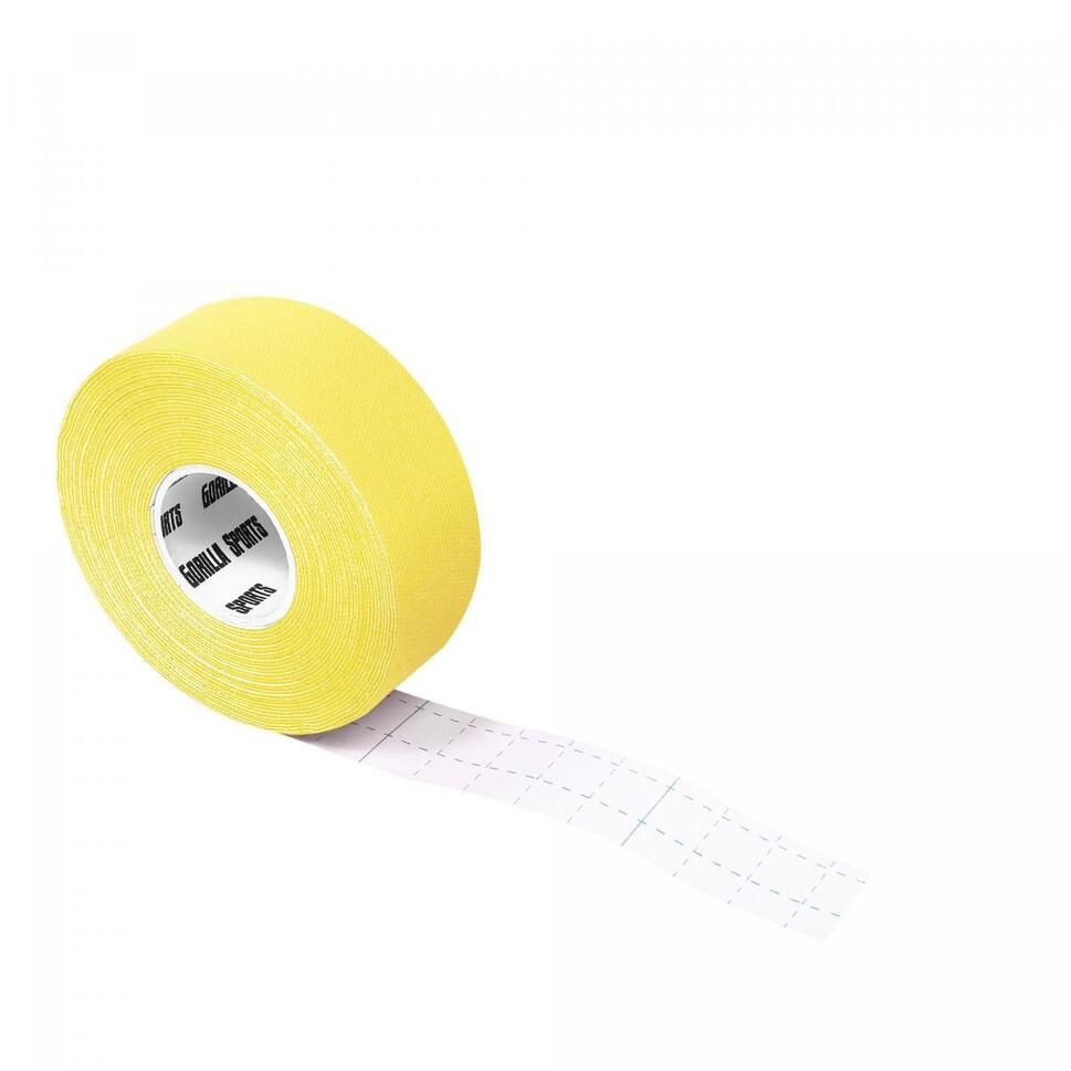 Taśma kinezjologiczna Gorilla Sports 2,5 cm żółta