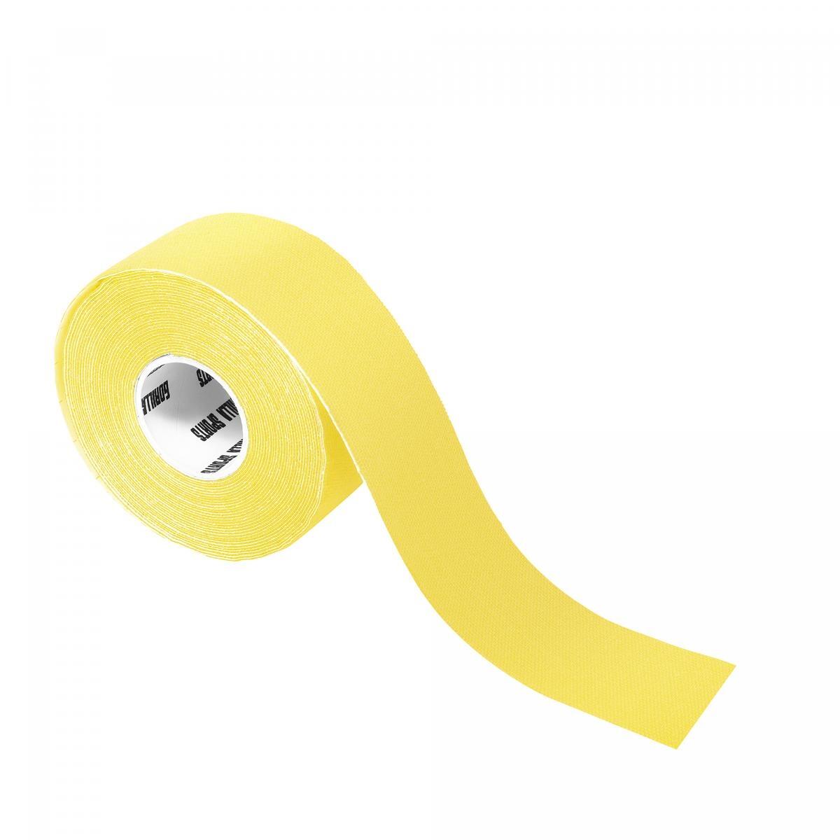 Taśma kinezjologiczna Gorilla Sports 2,5 cm żółta
