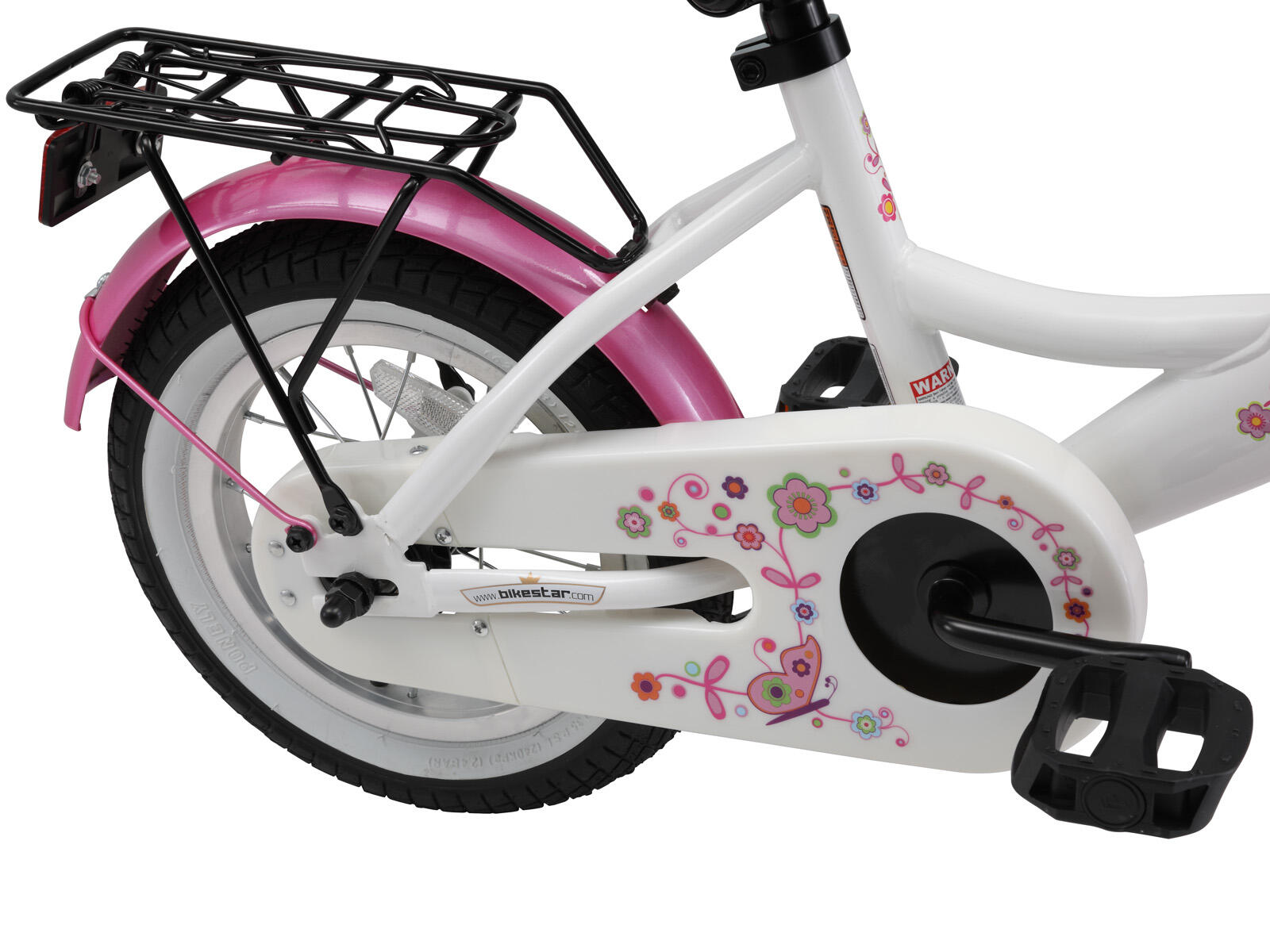Bikestar kinderfiets Classic 12 inch roze / wit 3/5
