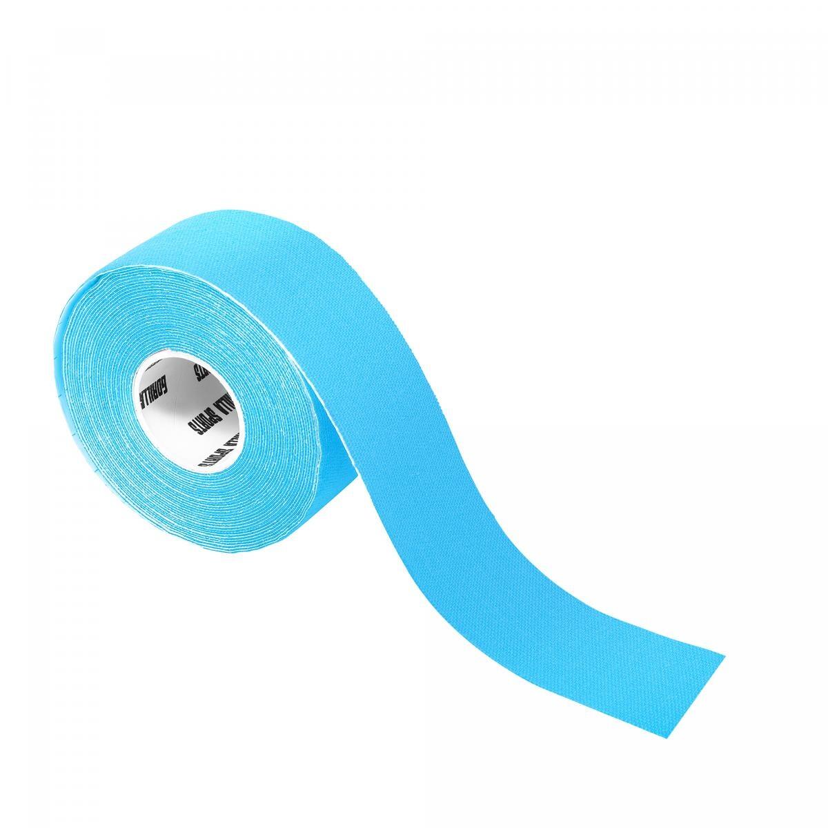 Taśma kinezjologiczna Gorilla Sports 2,5 cm błękitna