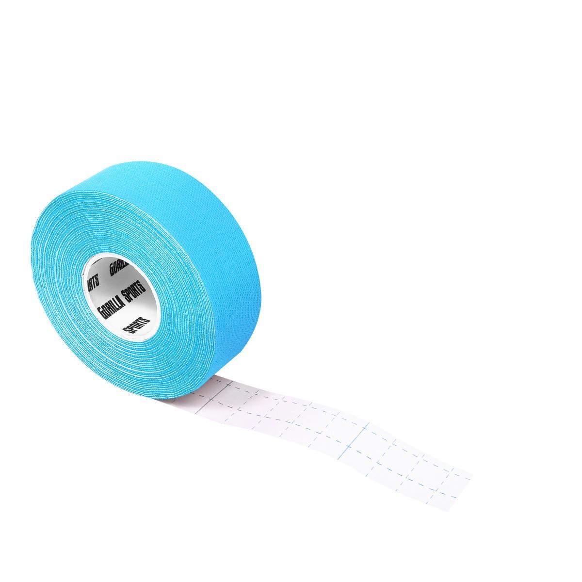 Taśma kinezjologiczna  Gorilla Sports 2,5 cm błękitna 2/4