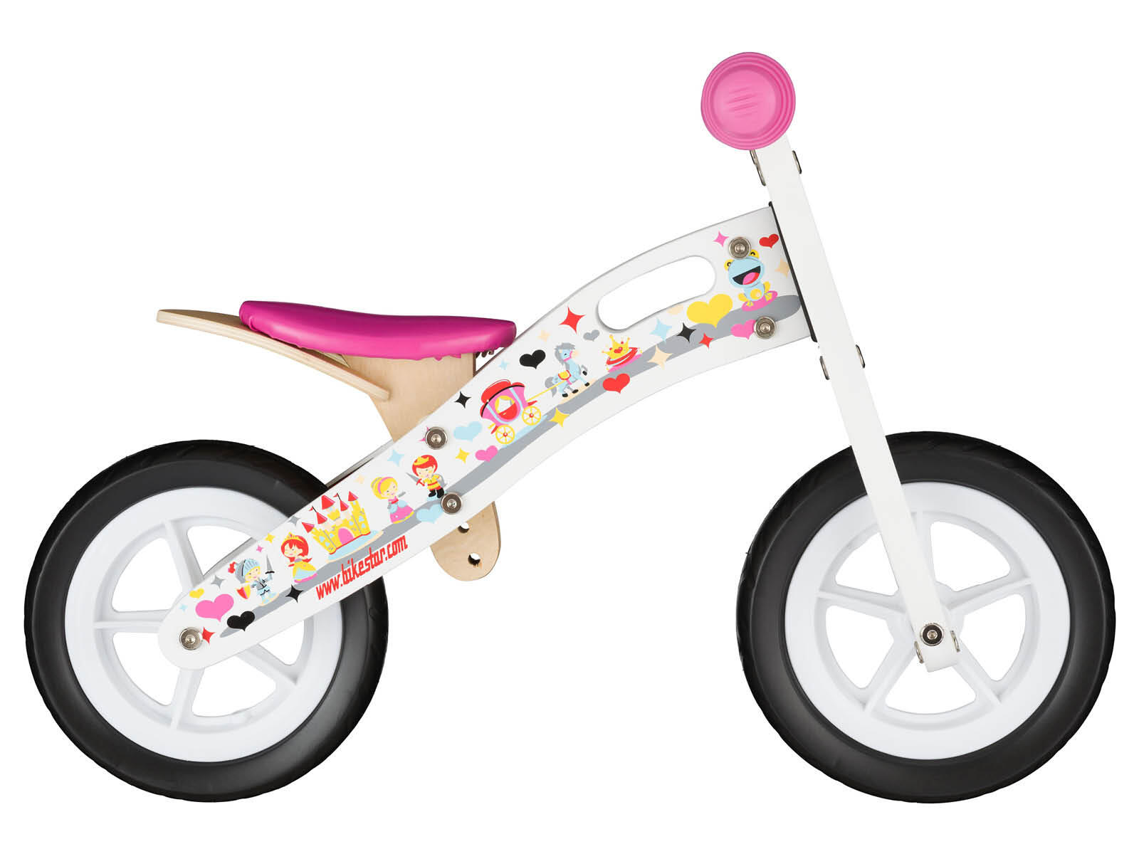 BIKESTAR Bikestar, houten loopfiets, 10 inch wielen, prinses