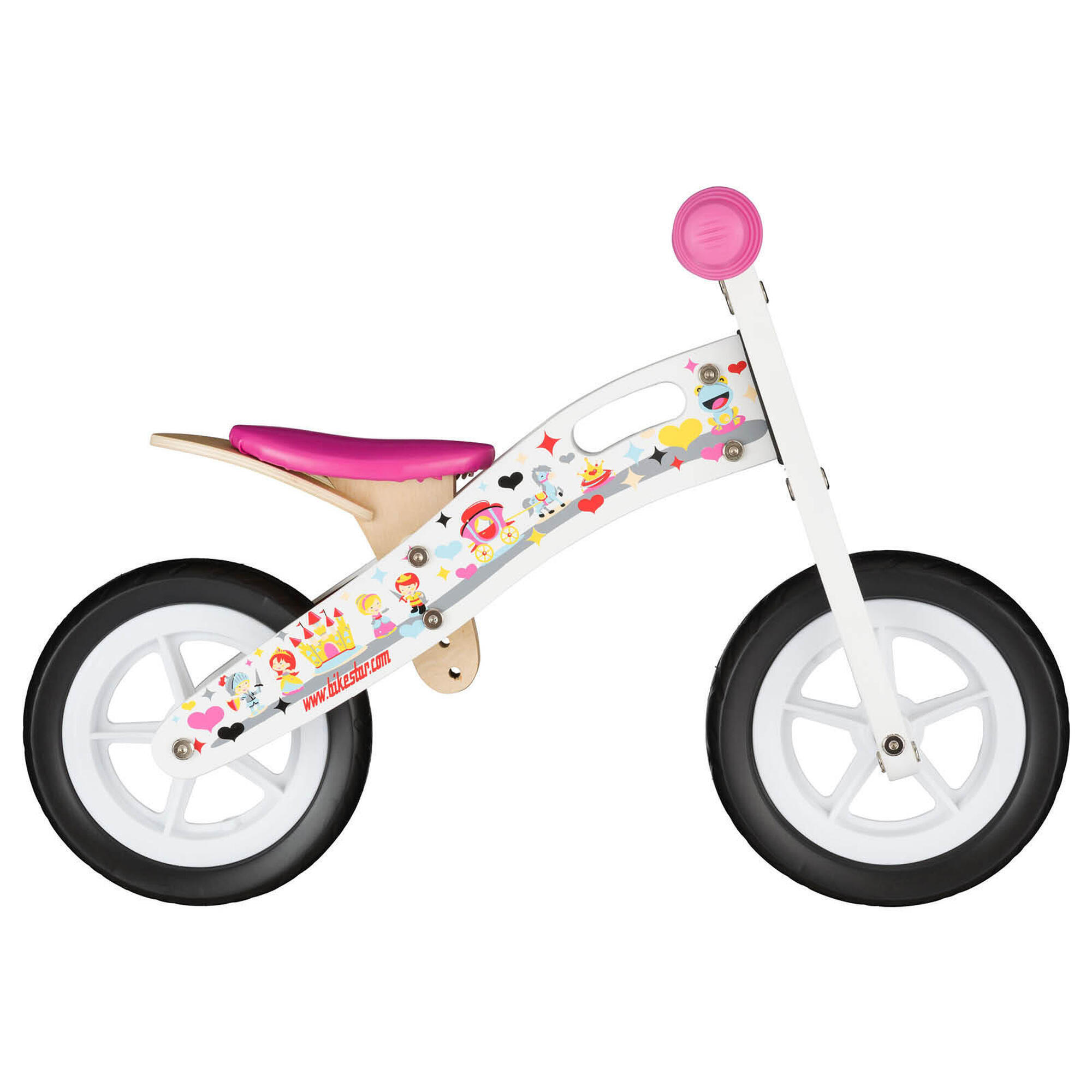 Bikestar - Draisienne 10 Pouces Enfant 2 Ans Bois - Draisienne - Blanc|rose - 10" - Decathlon