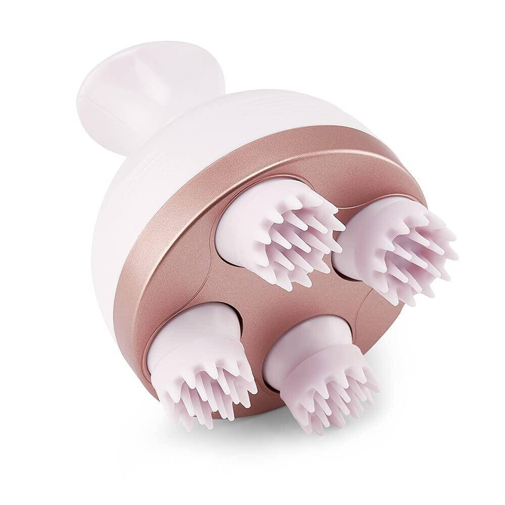 Lifelong LLM225 Rechargeable Head, Scalp Full Body Pain Relief Massager, Electric Head Kneading Massager,4 Speed Modes,Handheld Portable Head Scratcher for Hair Growth,Deep Clean & Relaxation,Brown -  1