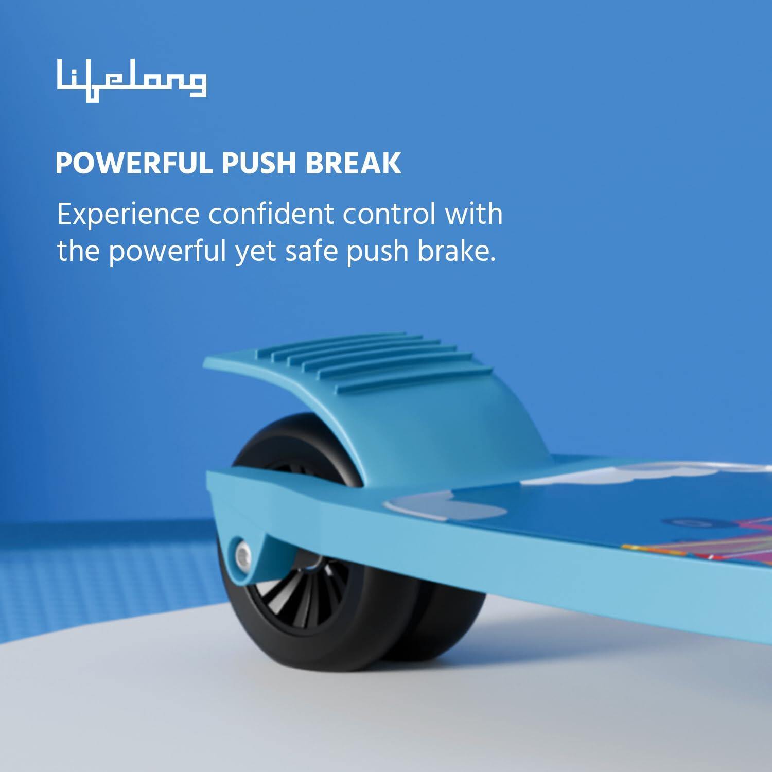 Lifelong Scooter for Kids 3+ Years - Foldable Kids Scooter with LED Wheels & Adjustable Height - Kick Scooter Capacity 50kg- Bab